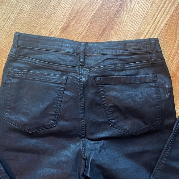 BLANKNYC THE BOND JEANS BLACK SKINNY COATED FAUX LEATHER SIZE 29 - Picture 4 of 4